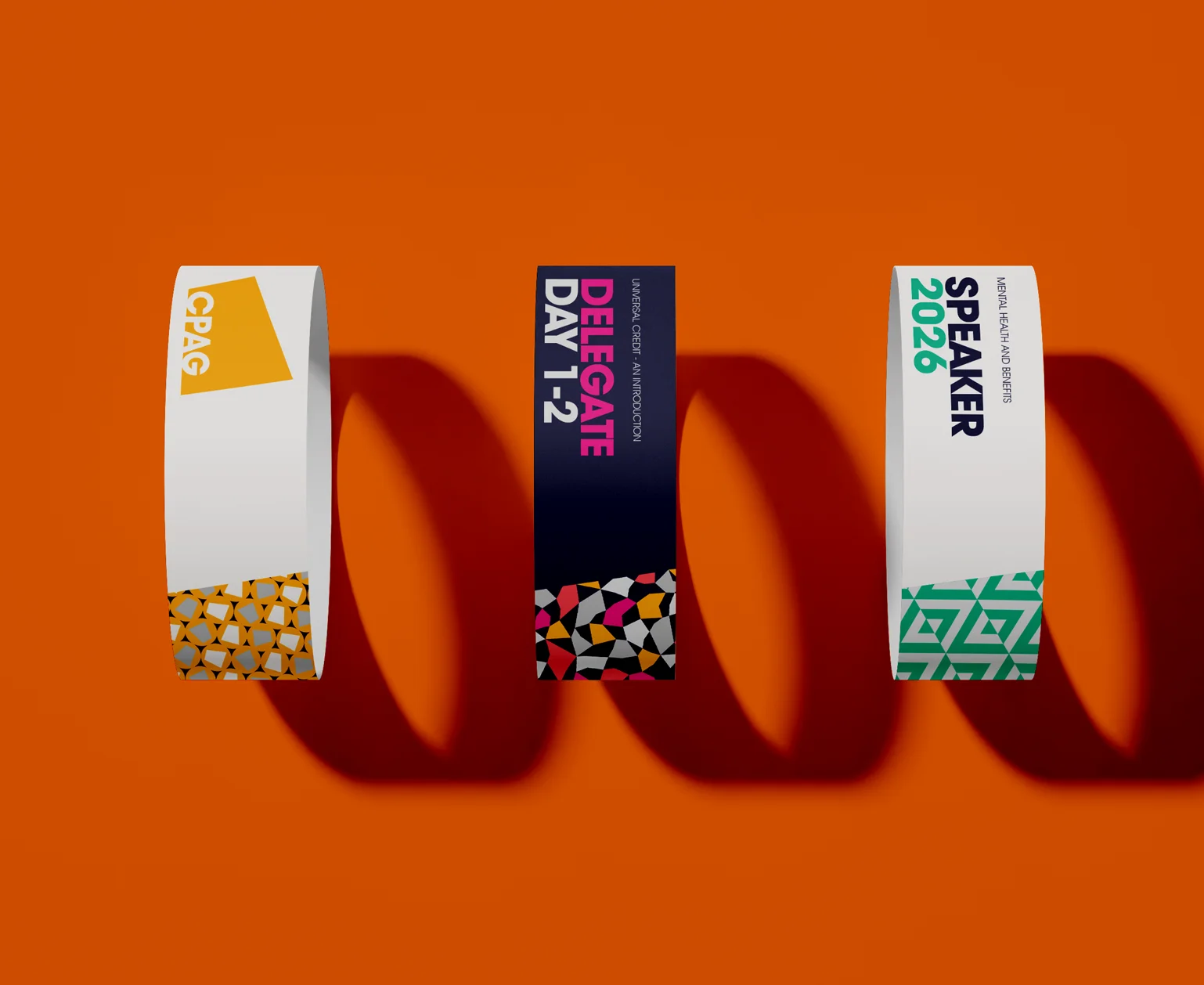 CPAG Brand Identity - Branded conference wristbands