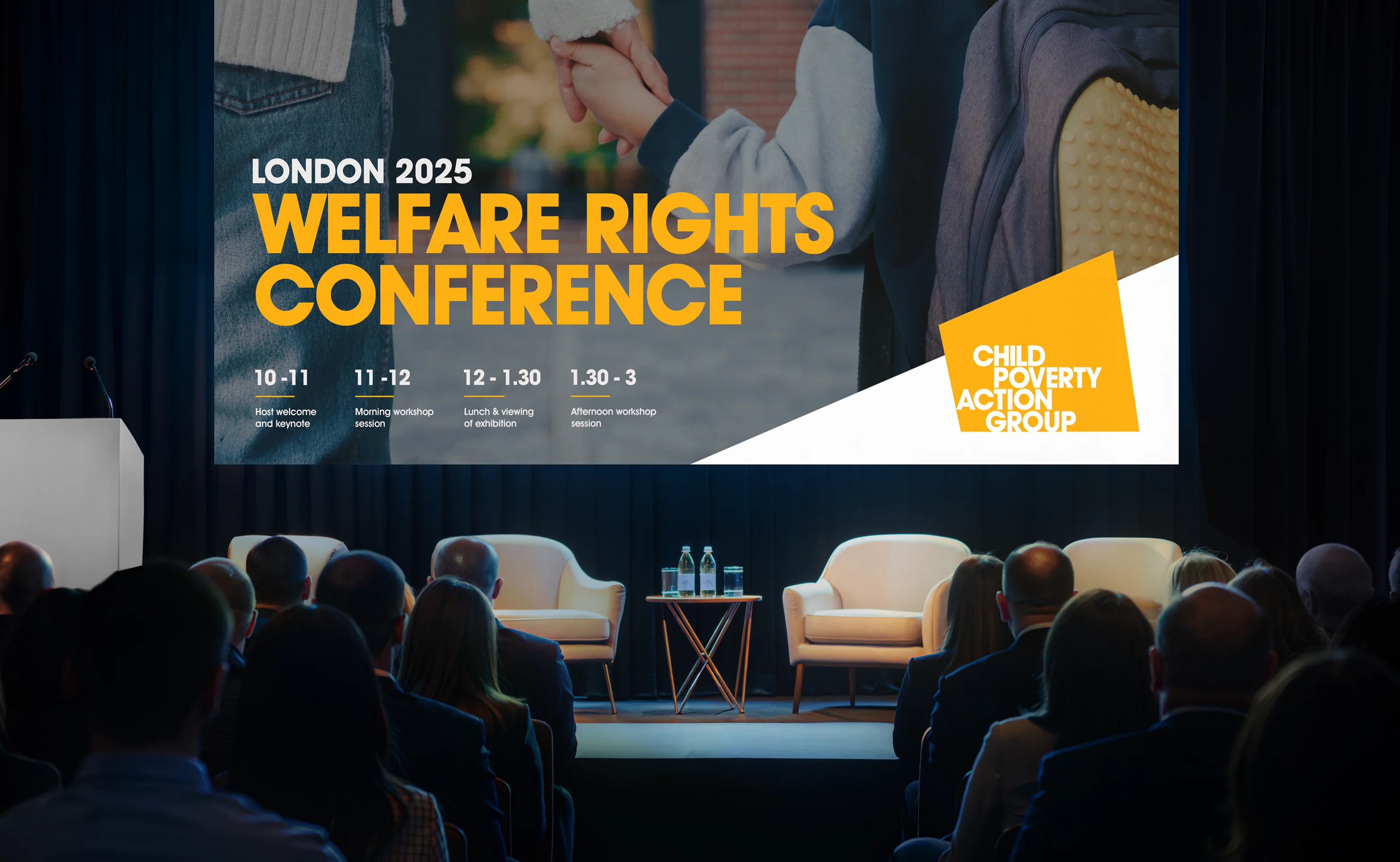 CPAG Brand Identity - Branded conference screen design