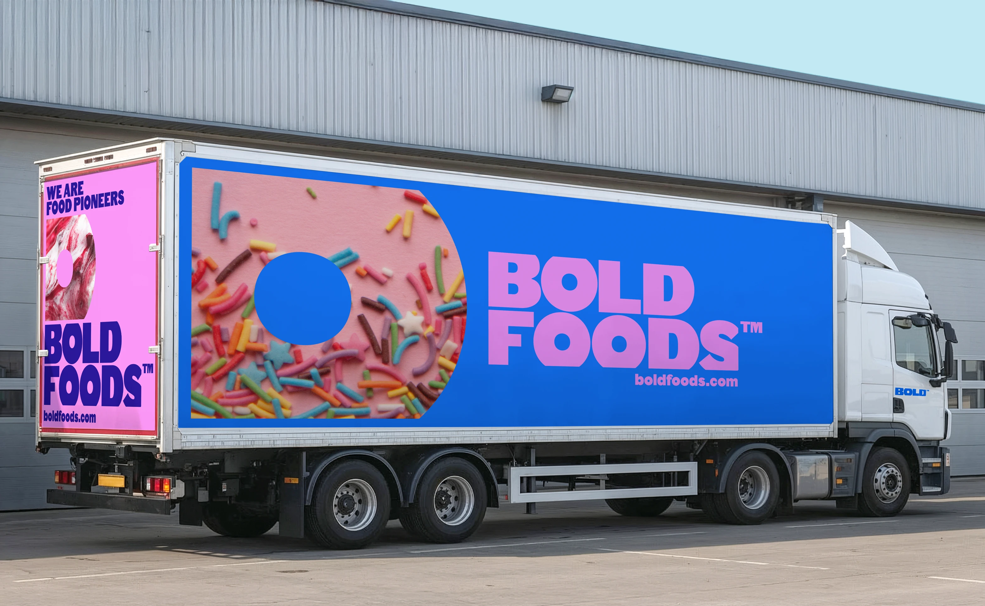 Bold Foods Brand Identity Delivery Lorry